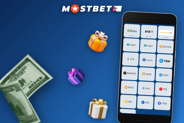 Mostbet cashier screen confirming a successful NPR deposit with updated balance