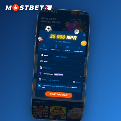 Mostbet register via social login tile connecting existing social accounts to a new profile